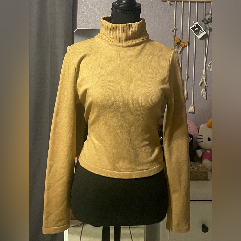 Akira backless turtleneck sweater